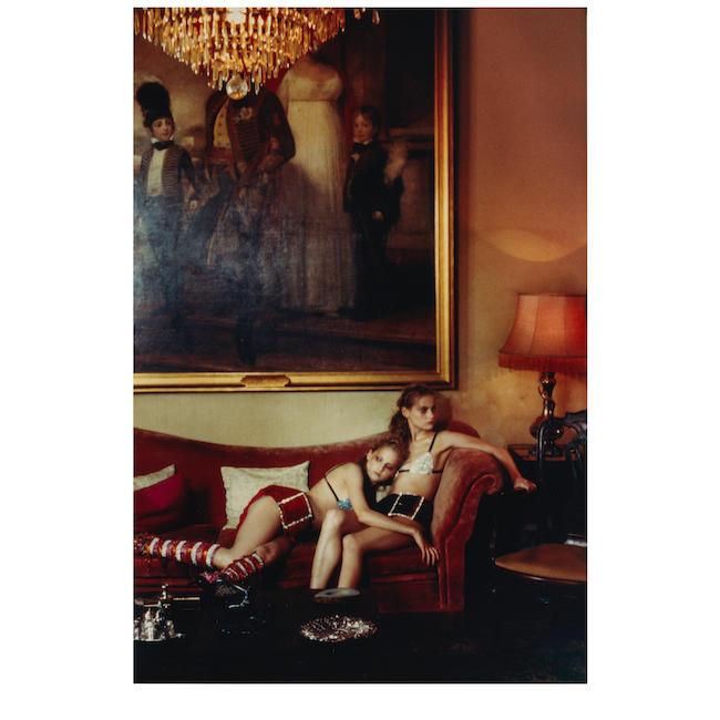 Deborah Turbeville(1932-2013)'Lisbon, Portugal' (Models on Sofa) (for 'W' Magazine)