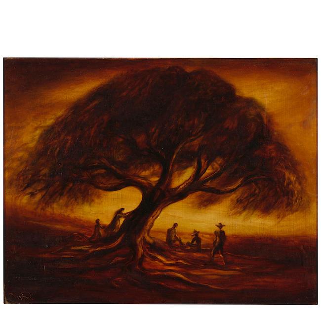 HÉCTOR MOLNÉ(B. 1935)Algarroba con guajiros