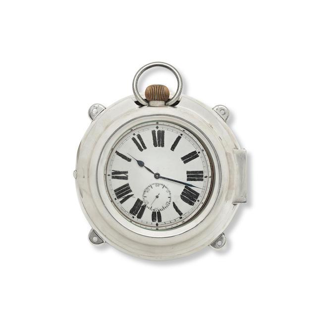 A Victorian silver wall mounted timepiece William Comyns, London 1898