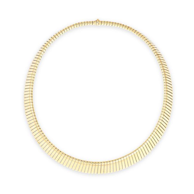 BULGARI: COLLIER 'TUBOGAS' OR