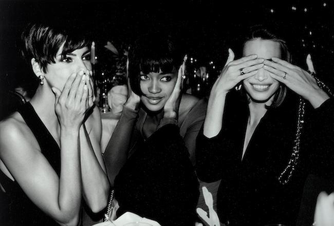 Roxanne Lowit(1942-2022)Linda Evangelista, Naomi Campbell, Christy Turlington: Speaking, Hearing, and Seeing No Evil, Fashion Group Party, Plaza Hotel, NYC