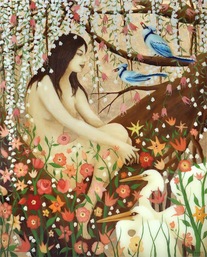 HUMBERTO CASTRO (B. 1957) A Day in the Paradise 59 7/8 x 48 in (152.1 x 121.9 cm) (Painted in 2024)