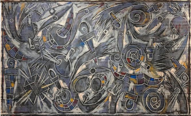 CARLOS ALFONZO (1950-1991) Untitled 70 x 120 in (177.8 x 304.8 cm) ((Executed in 1988))