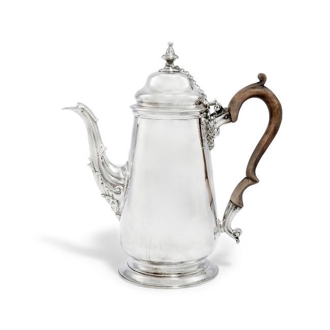 A George III silver hot chocolate pot Francis Crump, London 1770