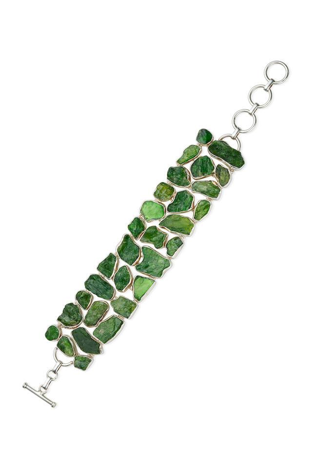 TOURMALINE AND SILVER BRACELET