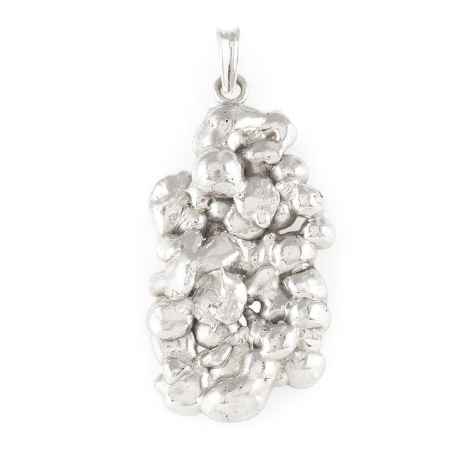 PENDENTIF OR BLANC