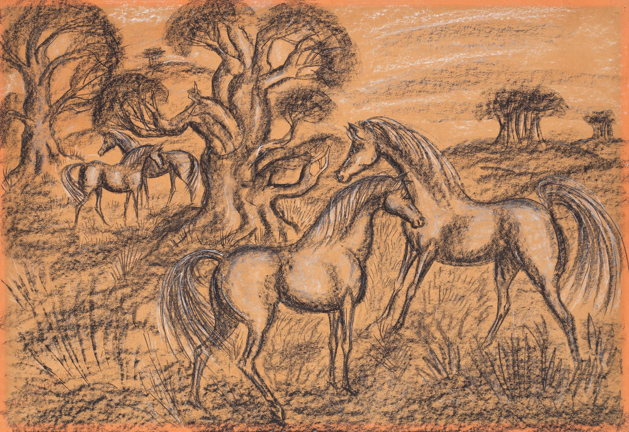 MONICA ENGLISH(1920-1979)Horses IV